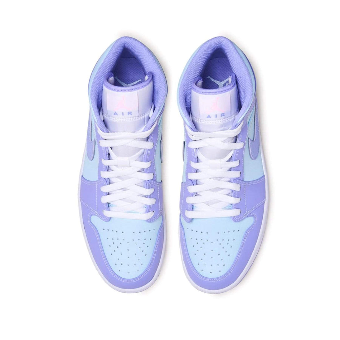 Air Jordan 1 Mid 'Purple Aqua'- Streetwear Fashion - ellesey.com