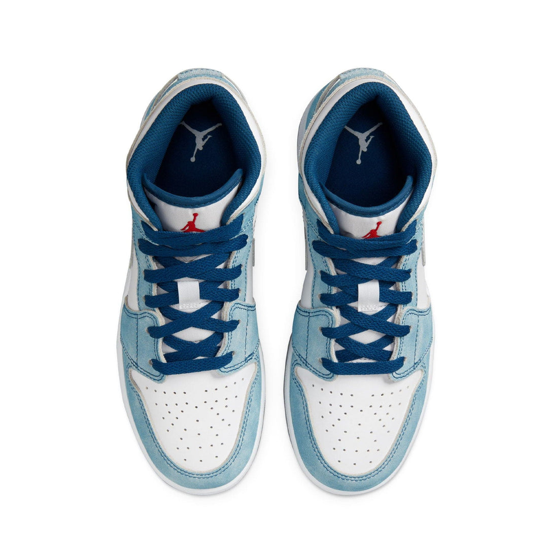 Air Jordan 1 Mid SE GS 'French Blue'- Streetwear Fashion - ellesey.com