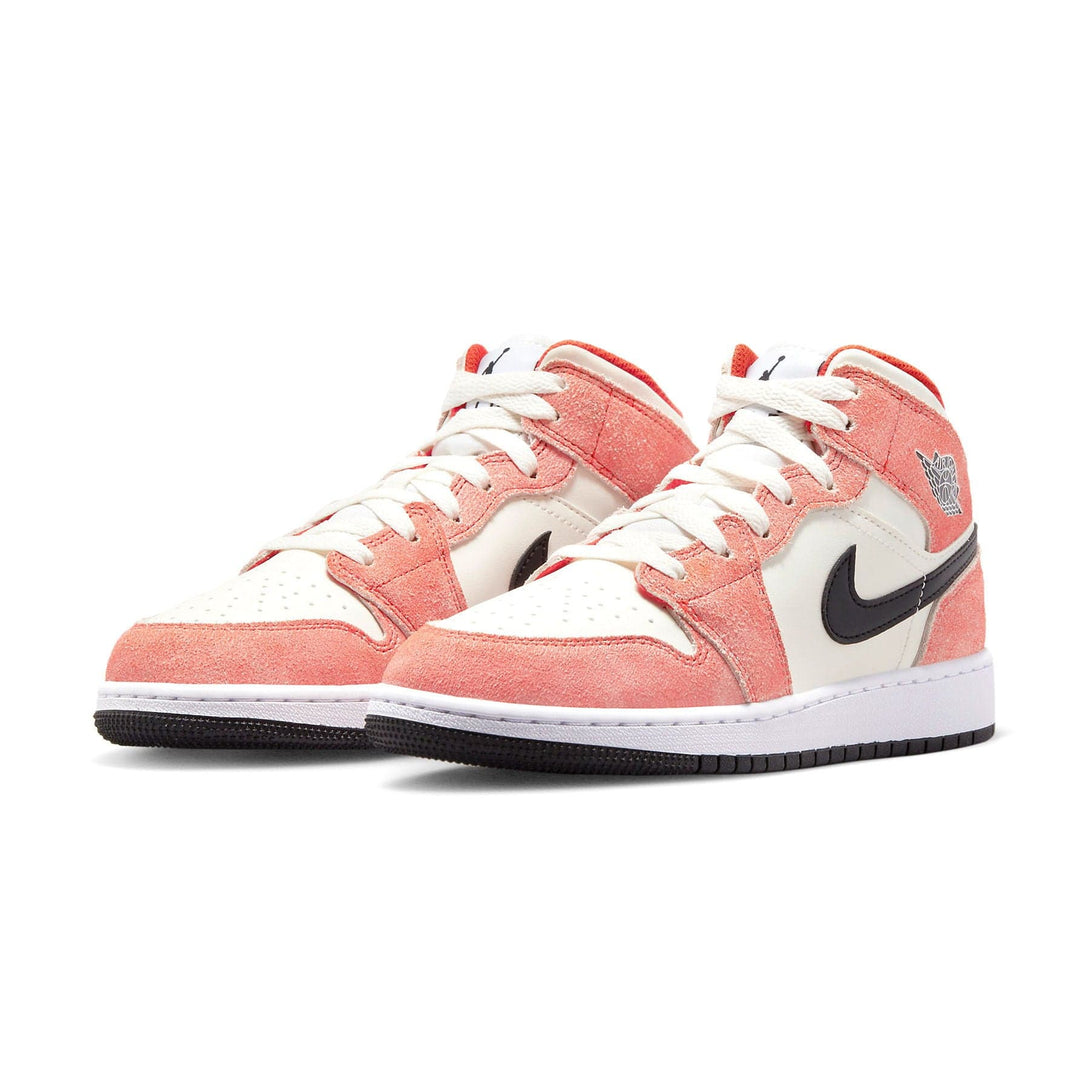 Air Jordan 1 Mid SE GS 'Orange Suede'- Streetwear Fashion - ellesey.com