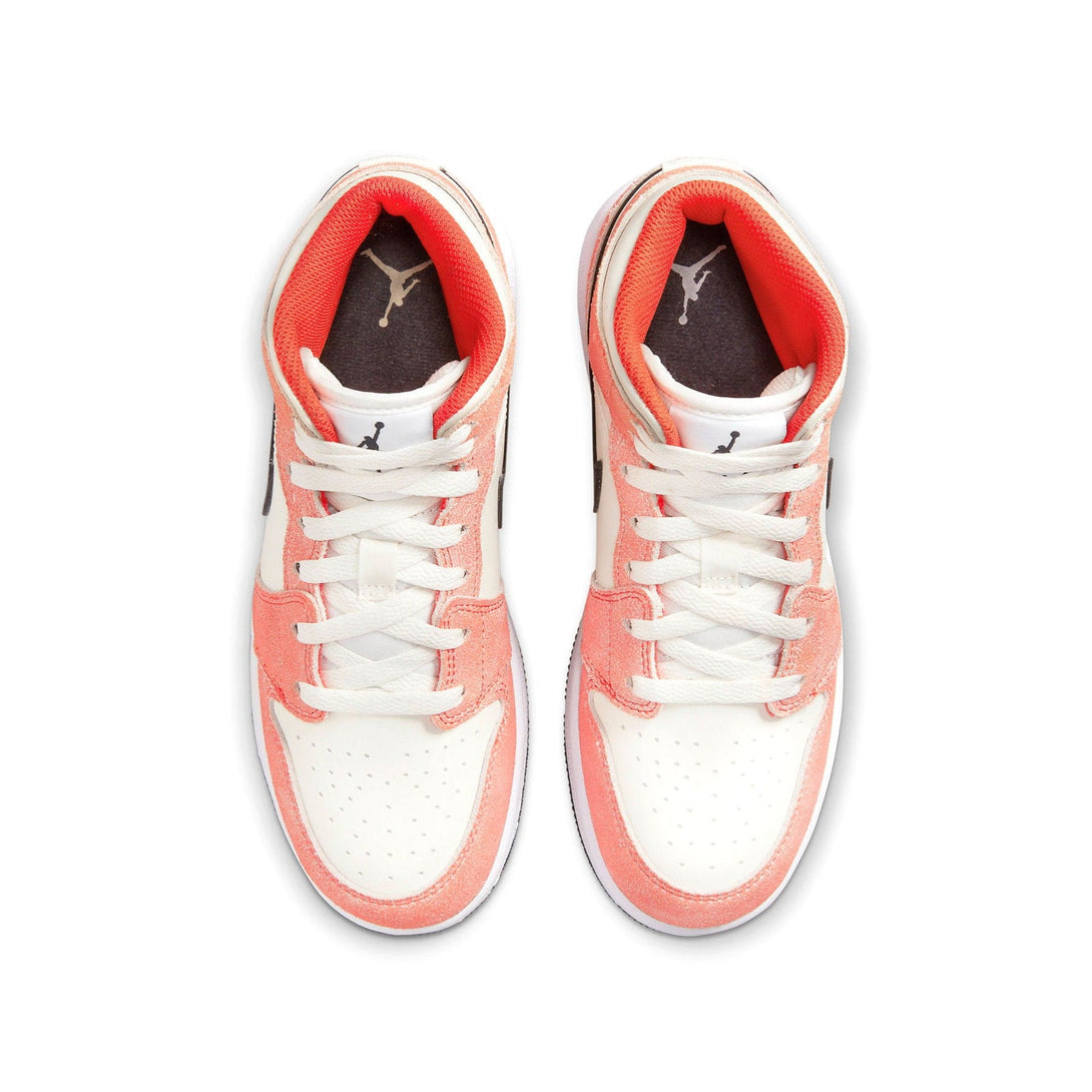 Air Jordan 1 Mid SE GS 'Orange Suede'- Streetwear Fashion - ellesey.com