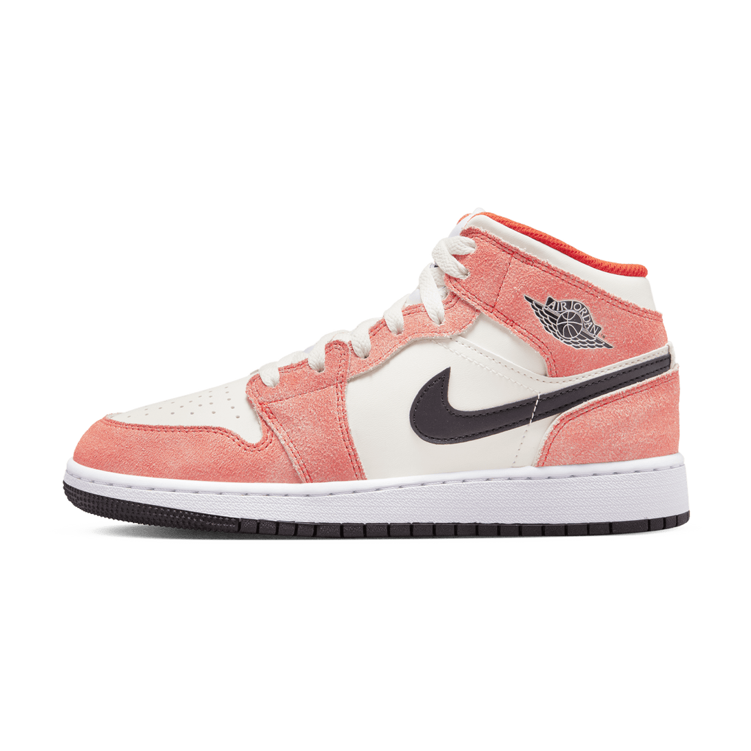 Air Jordan 1 Mid SE GS 'Orange Suede'- Streetwear Fashion - ellesey.com