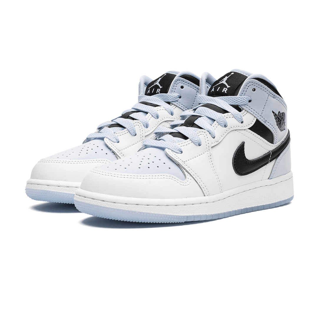 Air Jordan 1 Mid SE GS 'White Ice Blue'- Streetwear Fashion - ellesey.com