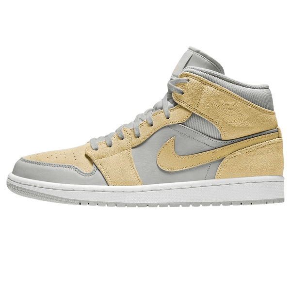 Air Jordan 1 Mid SE Grey Fog Lemon Wash- Streetwear Fashion - ellesey.com