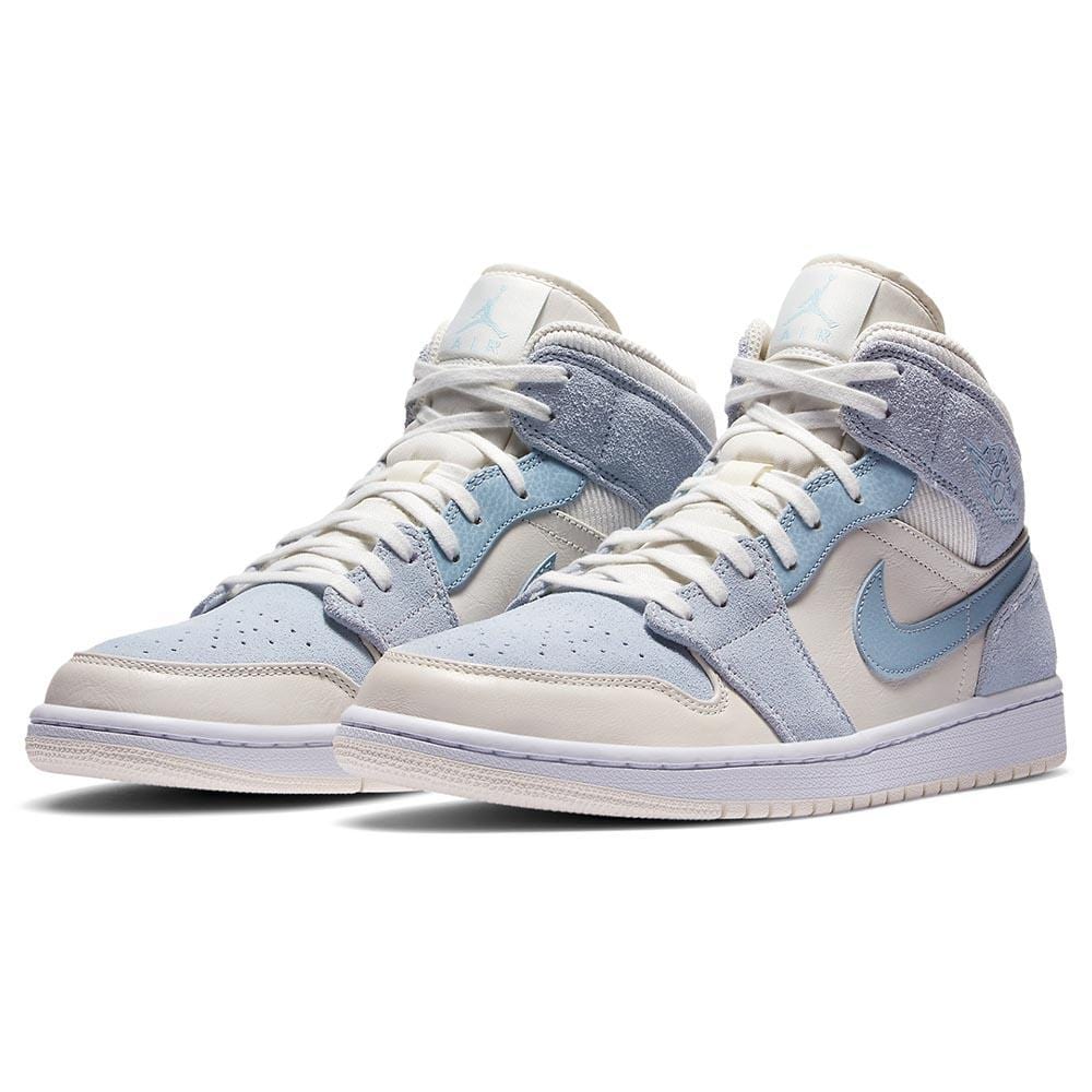 Air Jordan 1 Mid SE 'Sail Light Blue'- Streetwear Fashion - ellesey.com