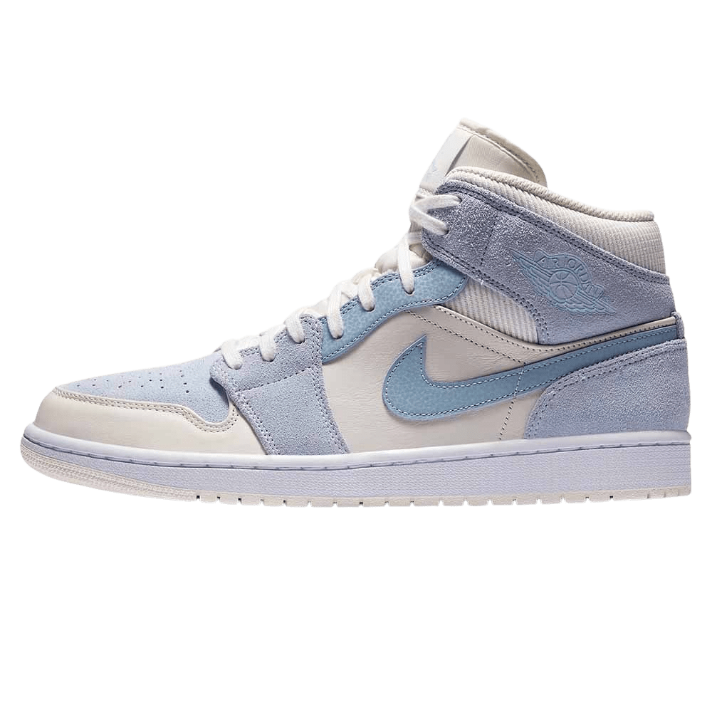 Air Jordan 1 Mid SE 'Sail Light Blue'- Streetwear Fashion - ellesey.com