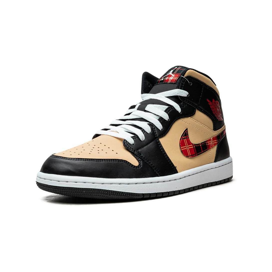 Air Jordan 1 Mid SE 'Tartan Swoosh'- Streetwear Fashion - ellesey.com