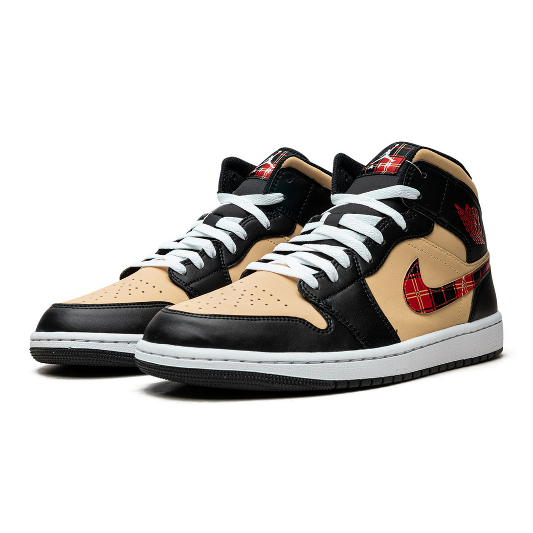 Air Jordan 1 Mid SE 'Tartan Swoosh'- Streetwear Fashion - ellesey.com