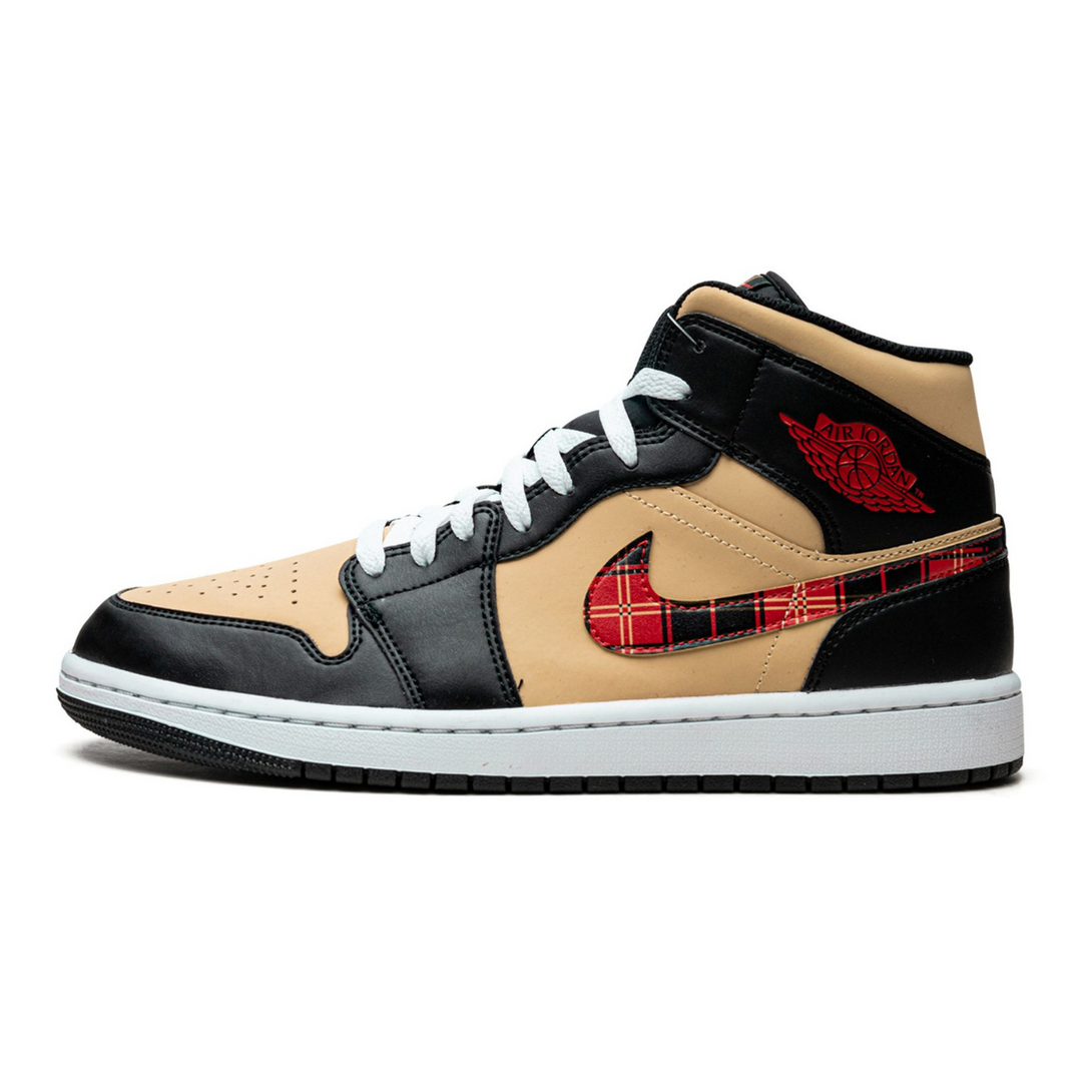 Air Jordan 1 Mid SE 'Tartan Swoosh'- Streetwear Fashion - ellesey.com