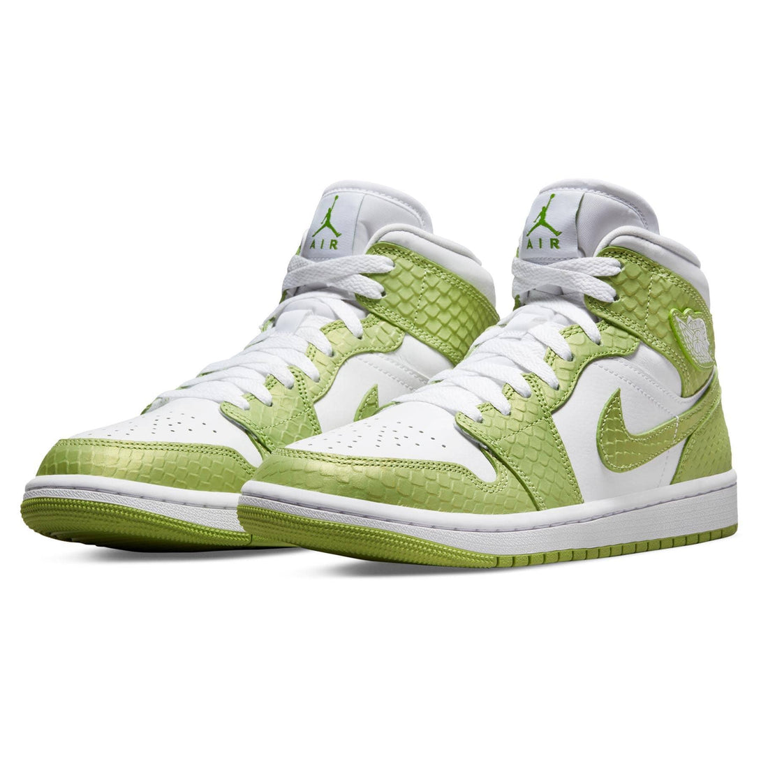 Air Jordan 1 Mid SE Wmns 'Green Python'- Streetwear Fashion - ellesey.com