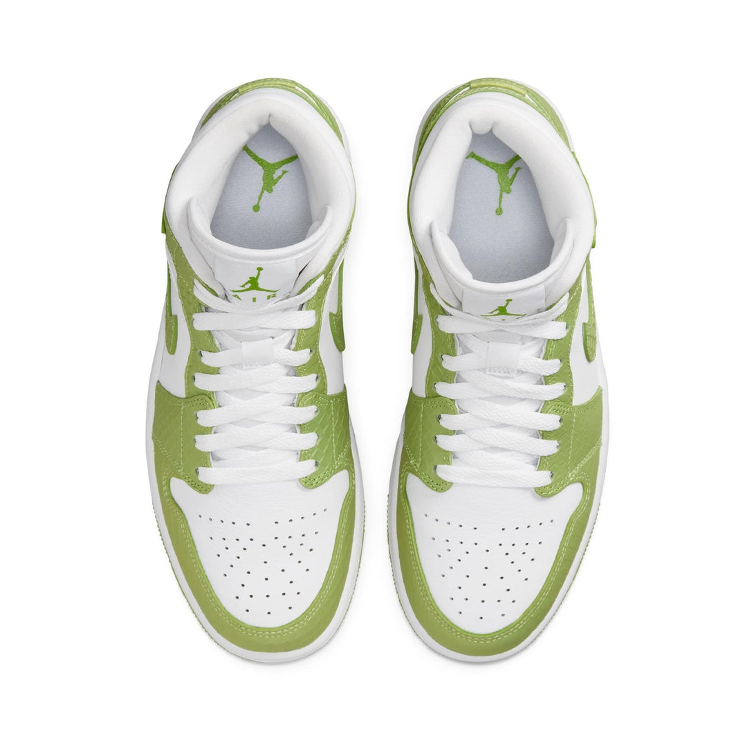 Air Jordan 1 Mid SE Wmns 'Green Python'- Streetwear Fashion - ellesey.com