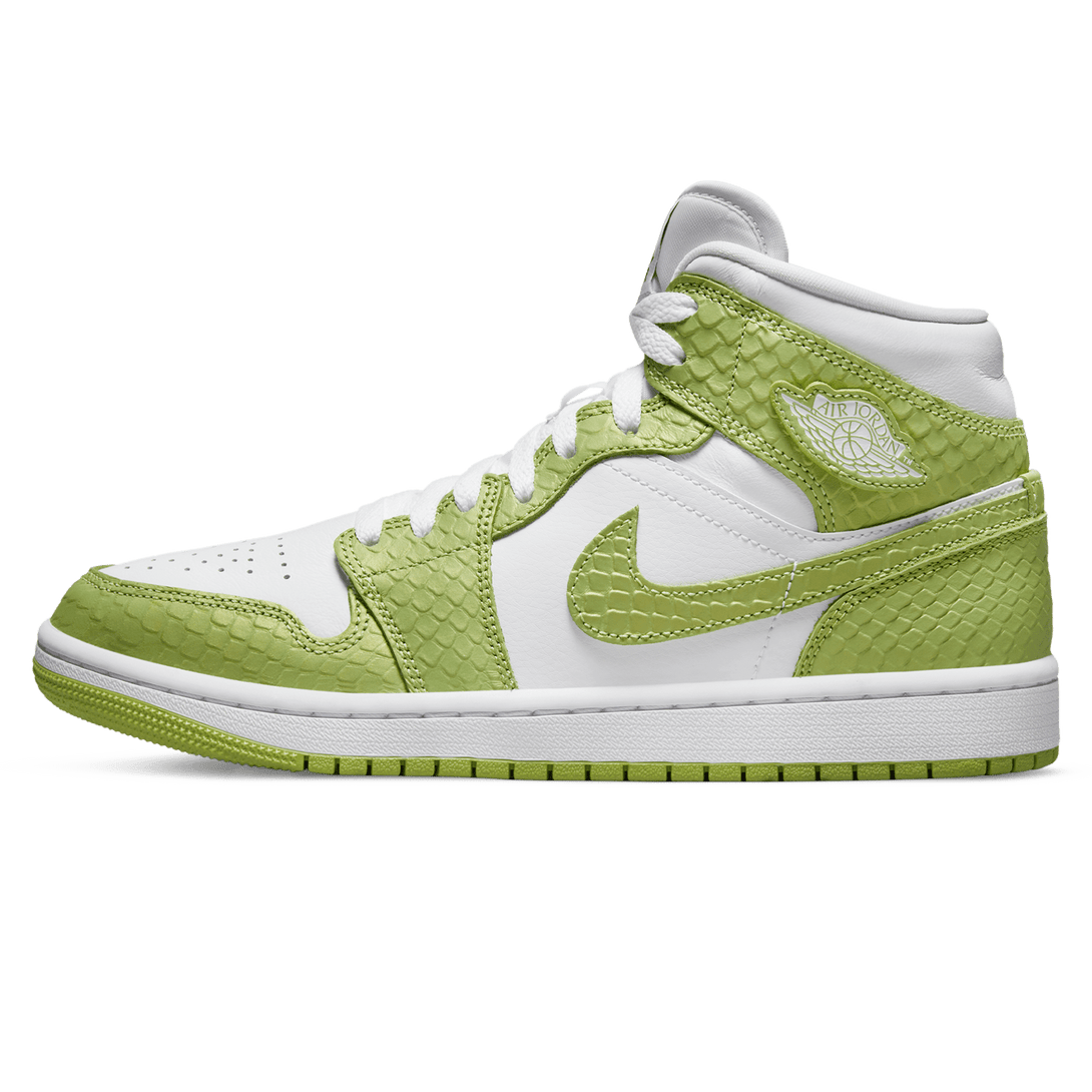 Air Jordan 1 Mid SE Wmns 'Green Python'- Streetwear Fashion - ellesey.com