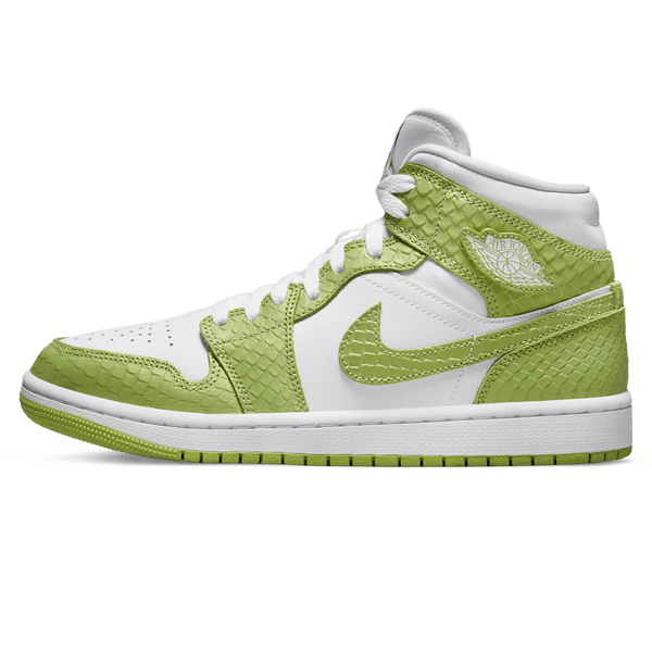 Air Jordan 1 Mid SE Wmns 'Green Python'- Streetwear Fashion - ellesey.com