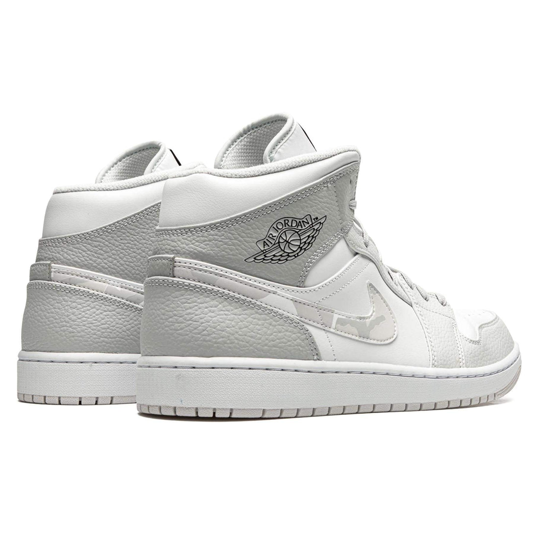 Air Jordan 1 Mid 'Swoosh Logo - Grey Camo'- Streetwear Fashion - ellesey.com