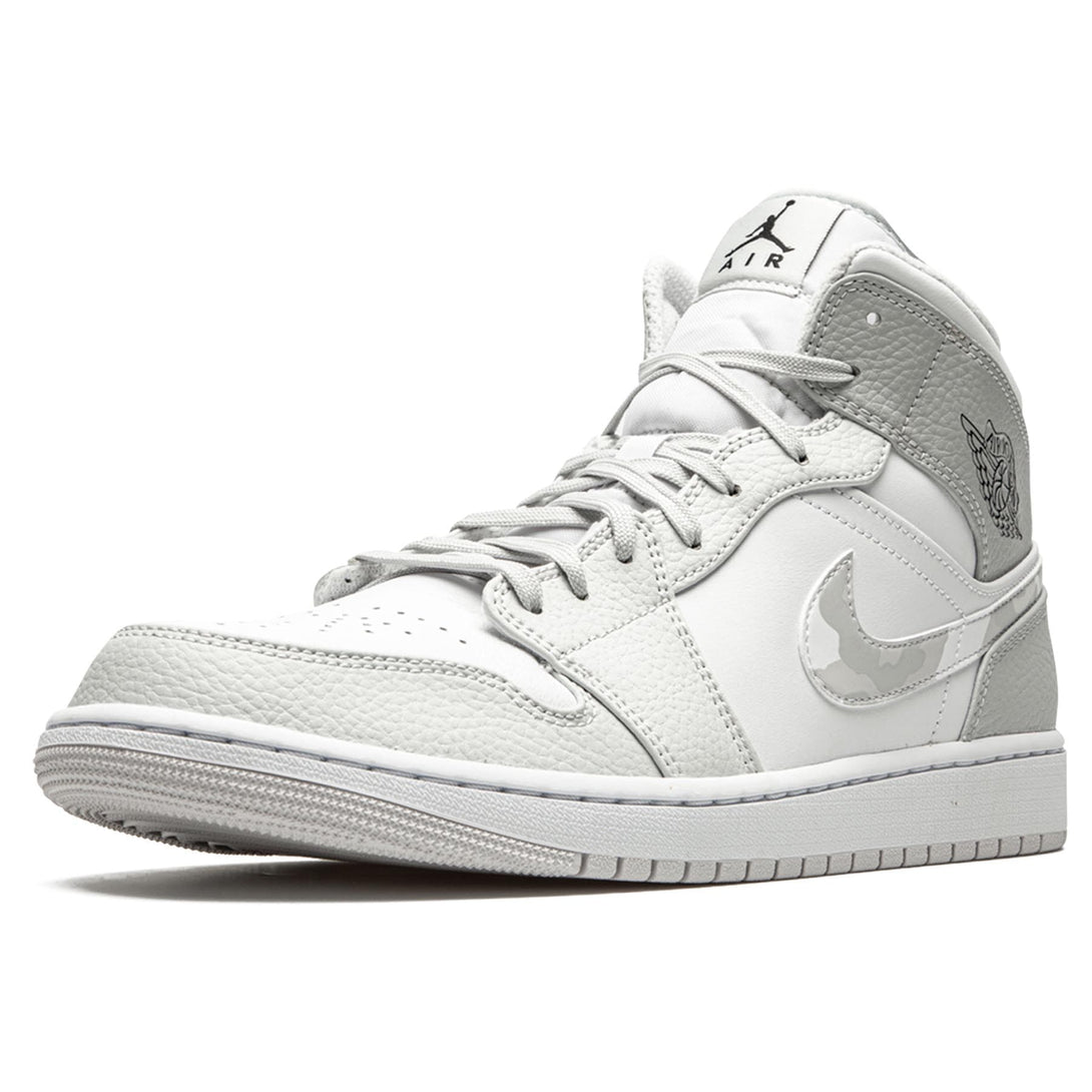 Air Jordan 1 Mid 'Swoosh Logo - Grey Camo'- Streetwear Fashion - ellesey.com