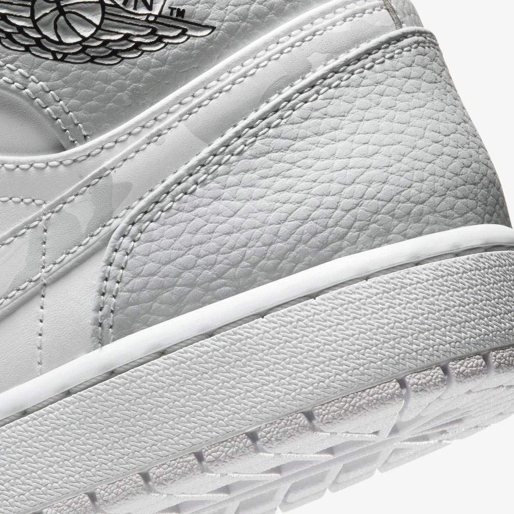 Air Jordan 1 Mid 'Swoosh Logo - Grey Camo'- Streetwear Fashion - ellesey.com