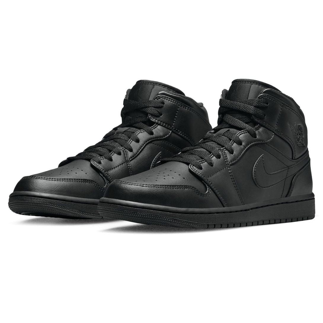 Air Jordan 1 Mid 'Triple Black' 2022- Streetwear Fashion - ellesey.com