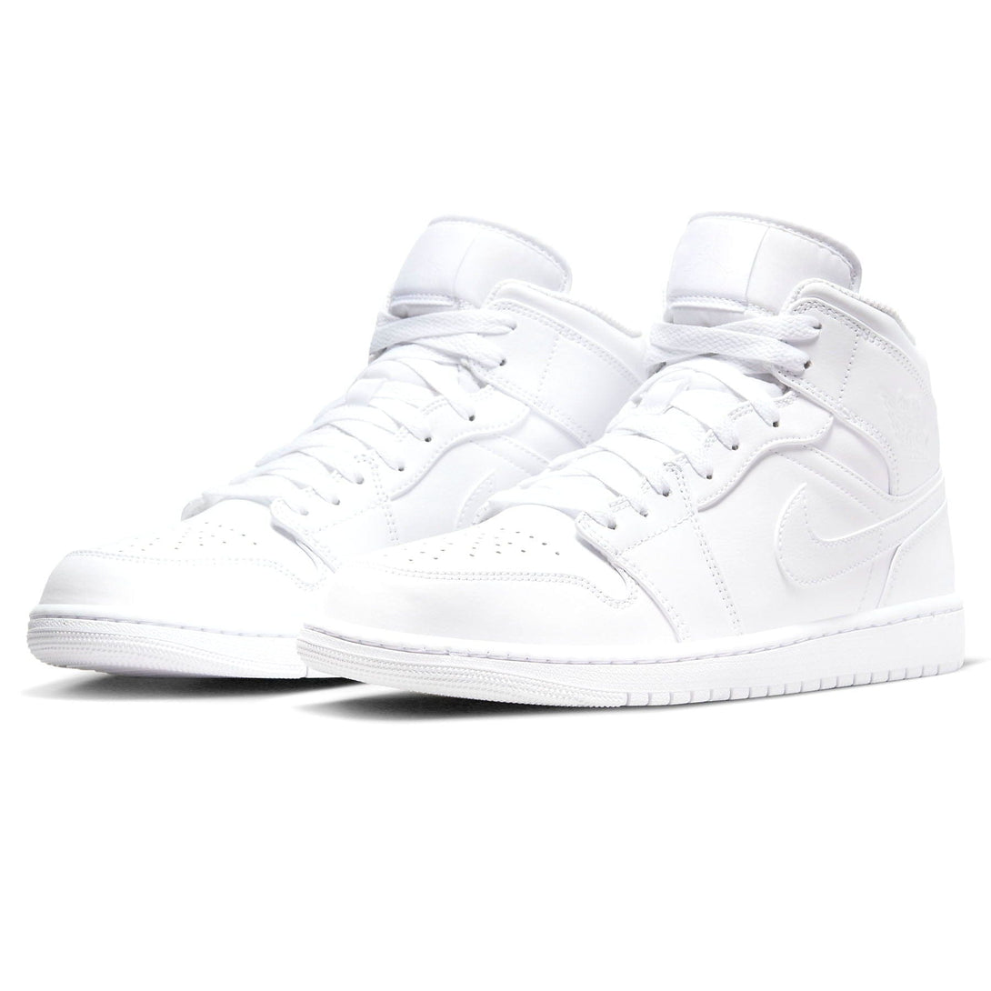 Air Jordan 1 Mid 'Triple White' 2022- Streetwear Fashion - ellesey.com