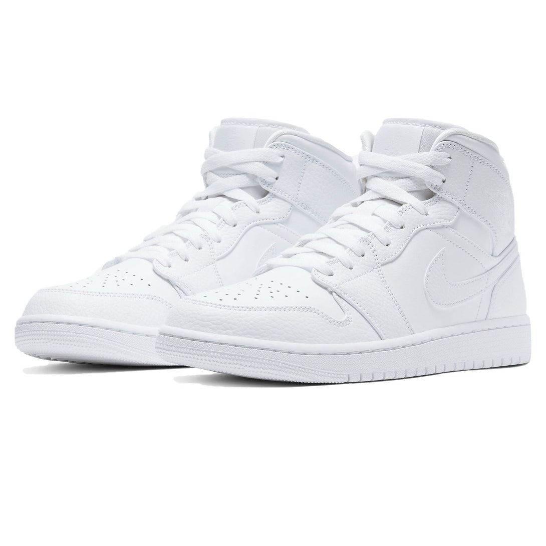 Air Jordan 1 Mid 'Triple White'- Streetwear Fashion - ellesey.com