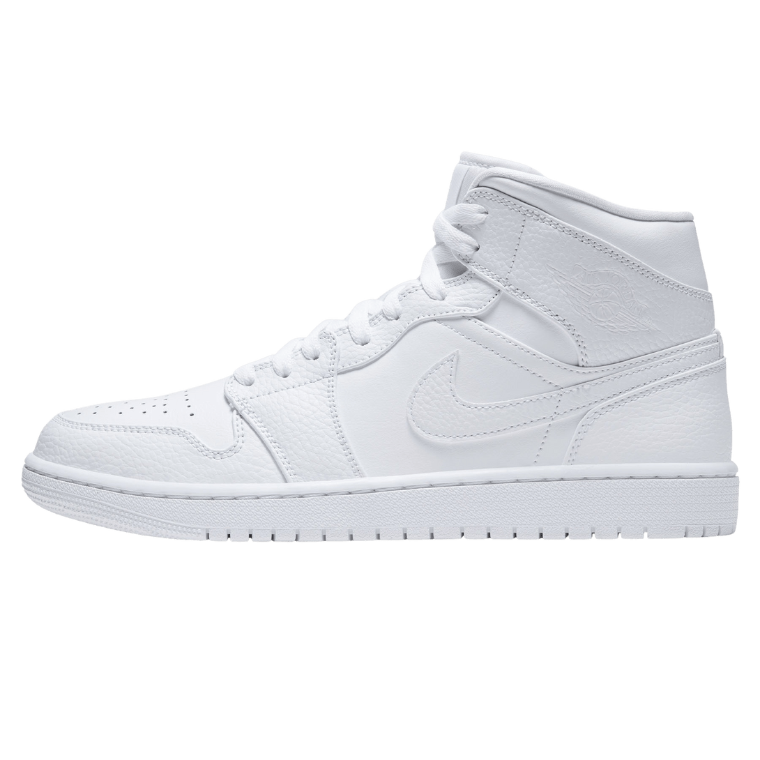 Air Jordan 1 Mid 'Triple White'- Streetwear Fashion - ellesey.com