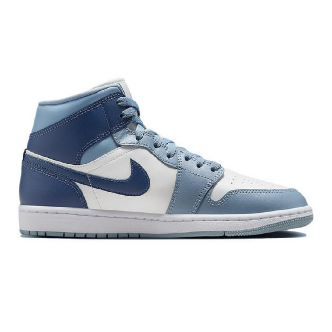 Air Jordan 1 Mid 'Two-Tone Blue'- Streetwear Fashion - ellesey.com