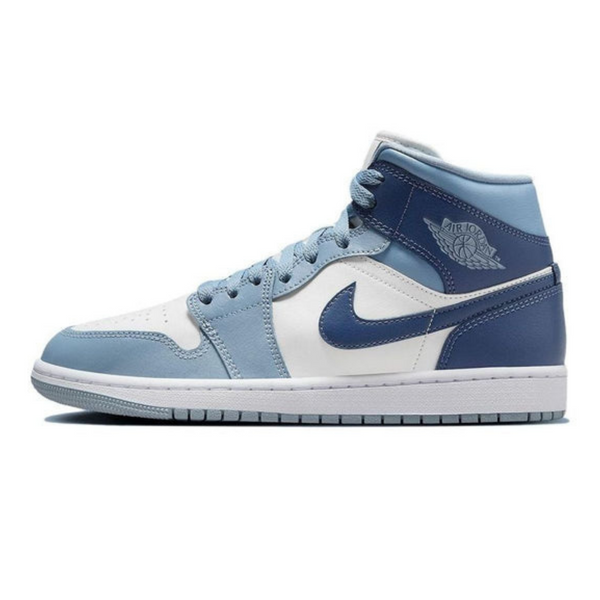 Air Jordan 1 Mid 'Two-Tone Blue'- Streetwear Fashion - ellesey.com