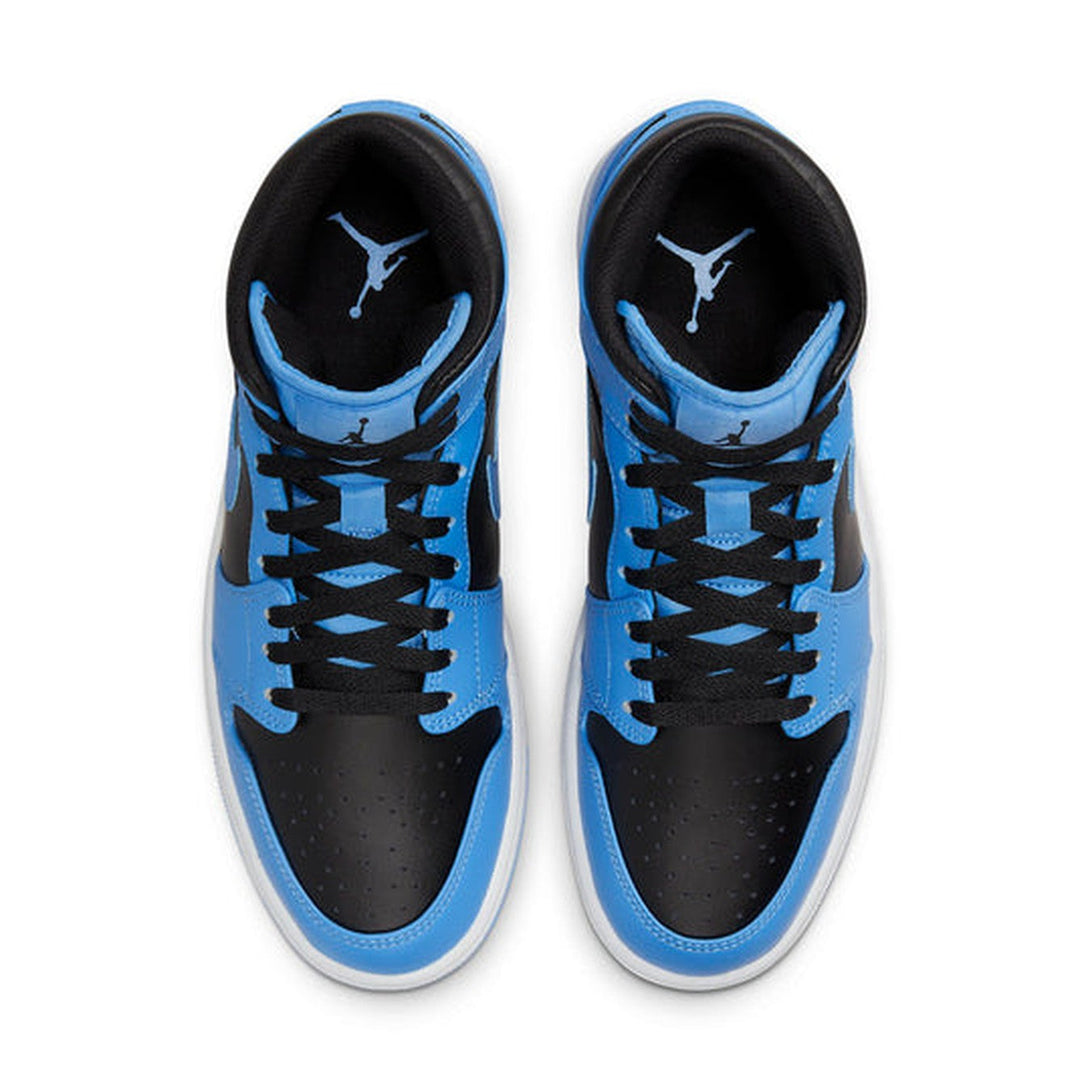 Air Jordan 1 Mid 'University Blue Black'- Streetwear Fashion - ellesey.com