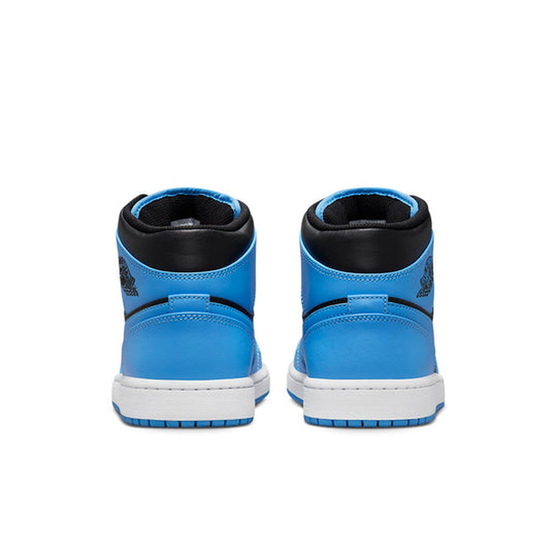 Air Jordan 1 Mid 'University Blue Black'- Streetwear Fashion - ellesey.com