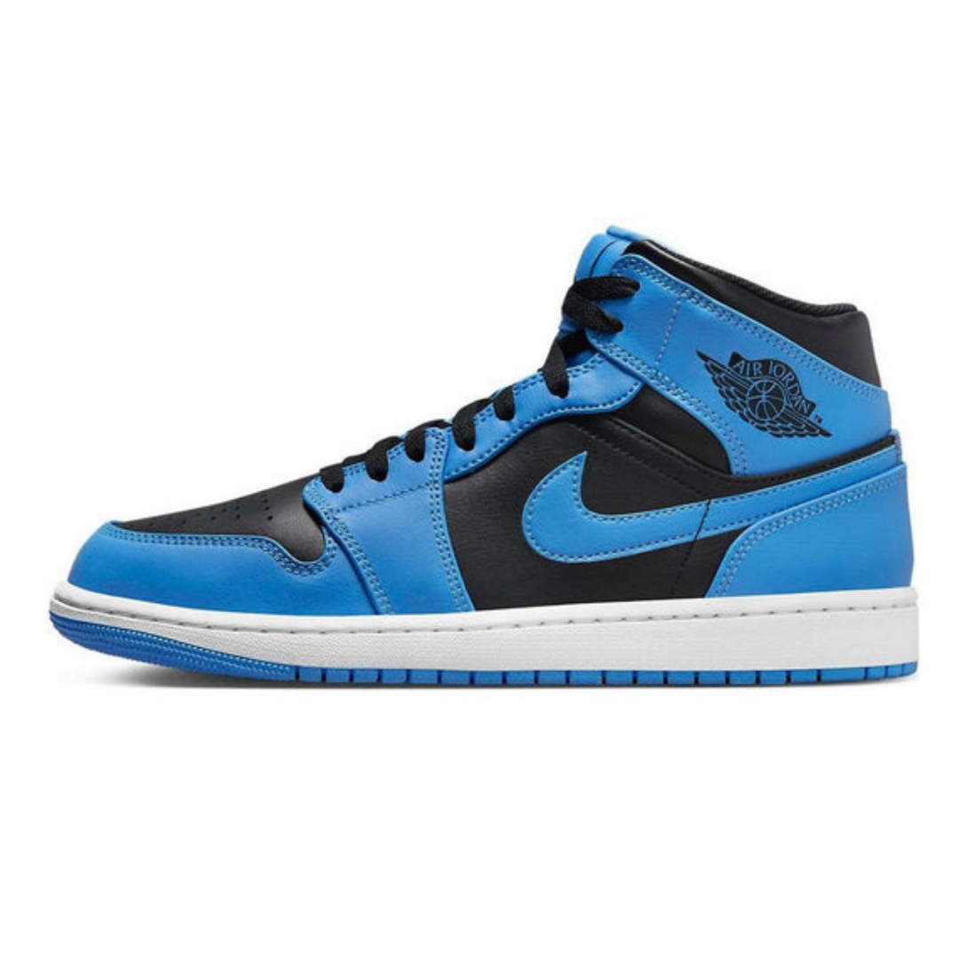 Air Jordan 1 Mid 'University Blue Black'- Streetwear Fashion - ellesey.com