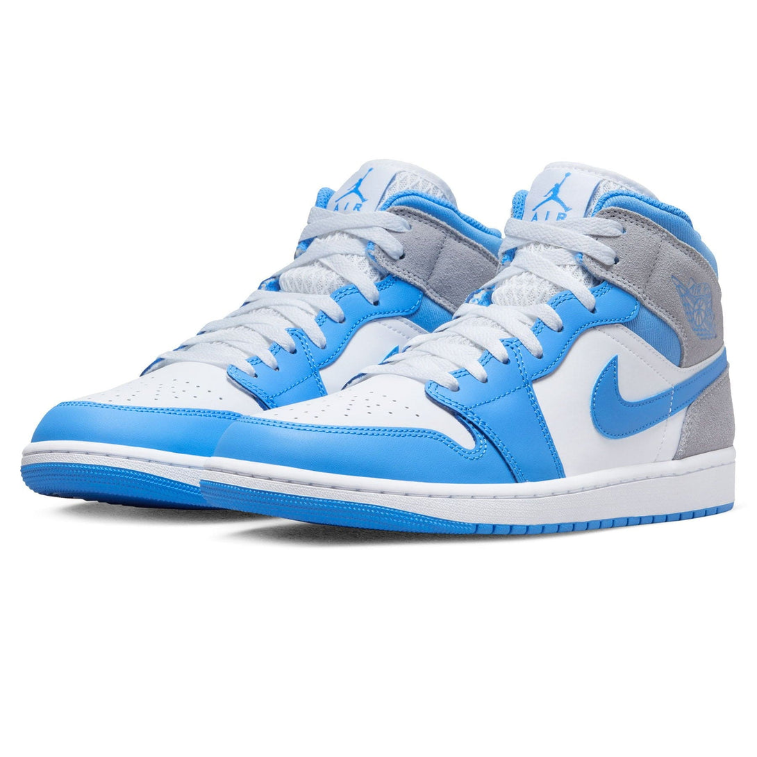 Air Jordan 1 Mid 'University Blue Grey'- Streetwear Fashion - ellesey.com