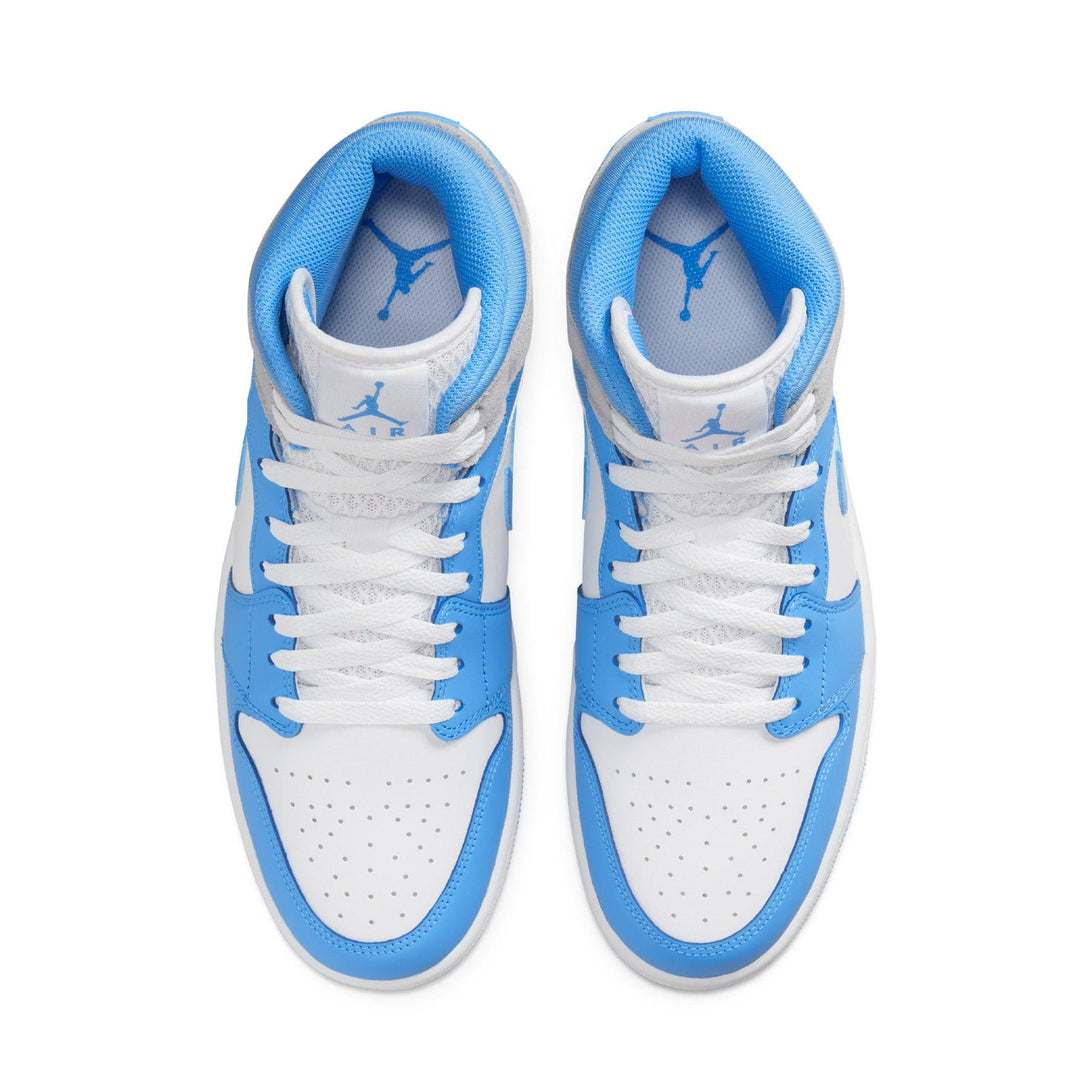 Air Jordan 1 Mid 'University Blue Grey'- Streetwear Fashion - ellesey.com