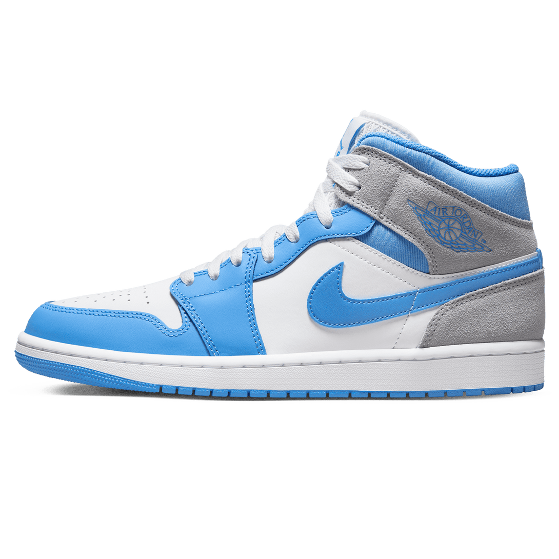 Air Jordan 1 Mid 'University Blue Grey'- Streetwear Fashion - ellesey.com