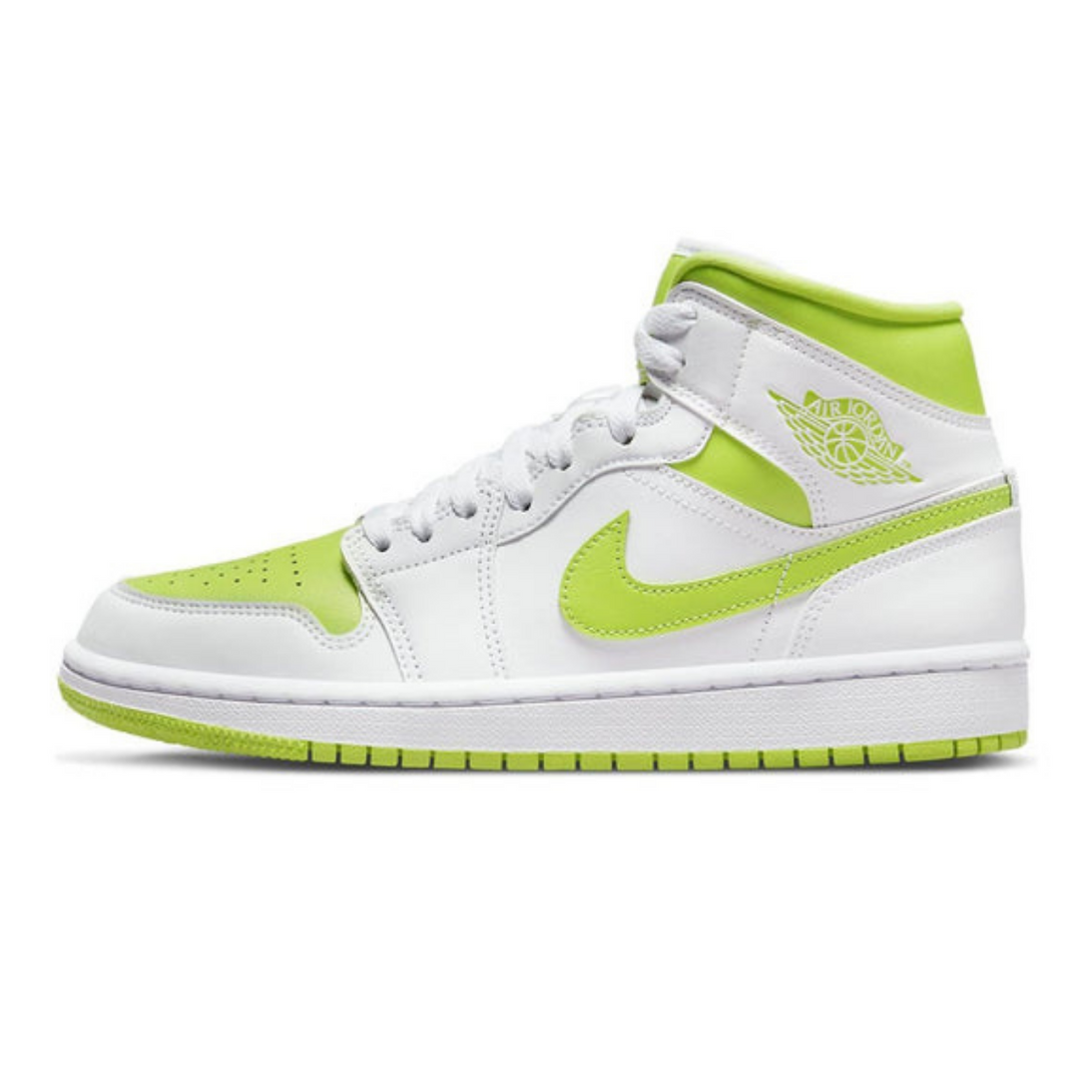 Air Jordan 1 Mid 'White Lime' Wmns- Streetwear Fashion - ellesey.com