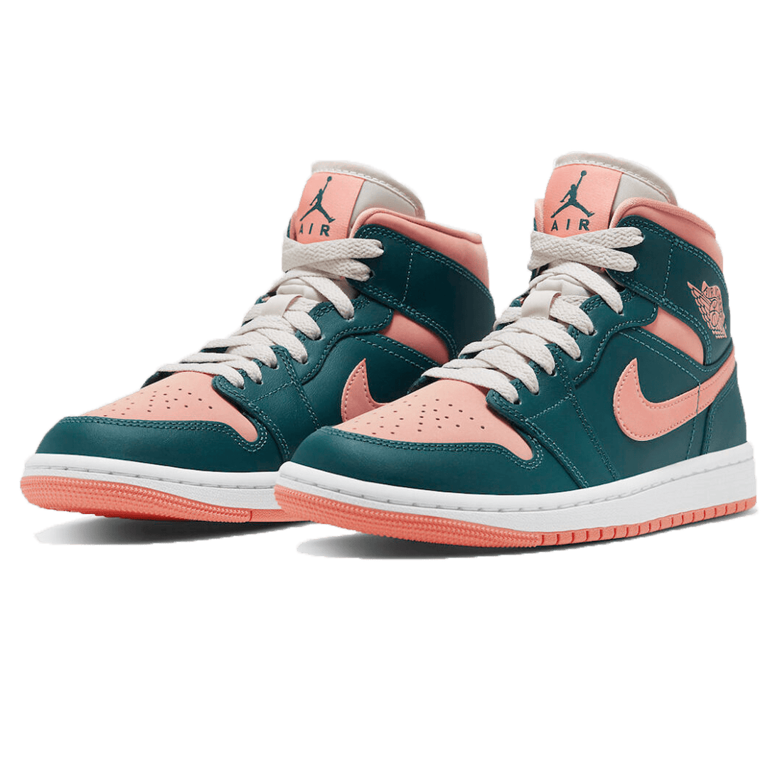 Air Jordan 1 Mid Wmns 'Dark Teal Green'- Streetwear Fashion - ellesey.com