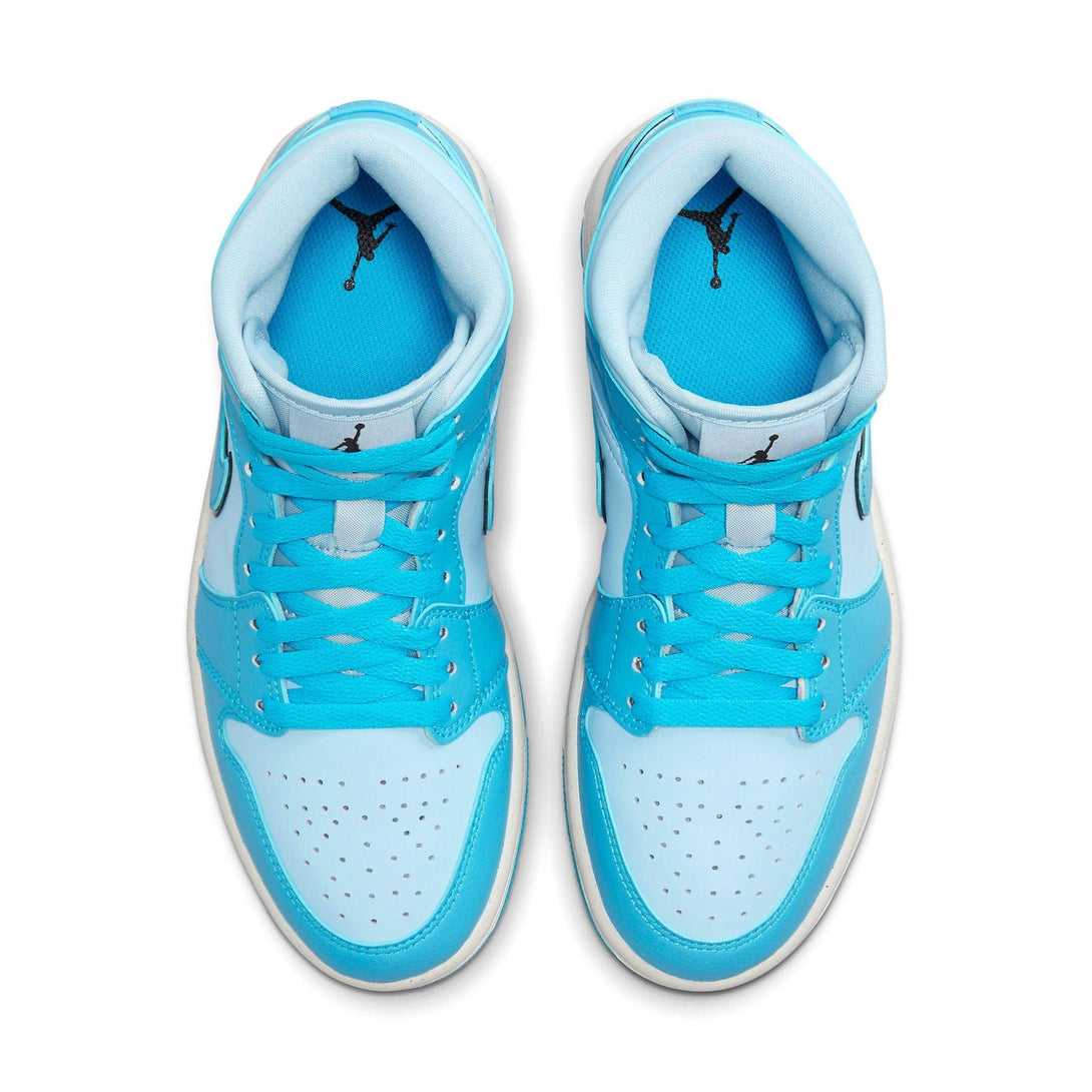 Air Jordan 1 Mid Wmns 'Ice Blue'- Streetwear Fashion - ellesey.com