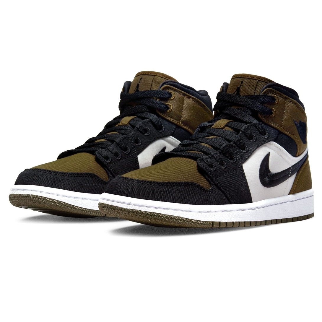 Air Jordan 1 Mid Wmns SE 'Olive Toe'- Streetwear Fashion - ellesey.com