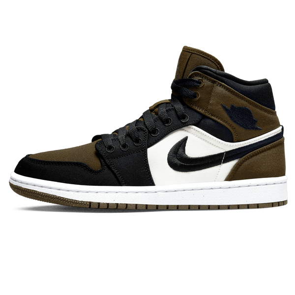 Air Jordan 1 Mid Wmns SE 'Olive Toe'- Streetwear Fashion - ellesey.com