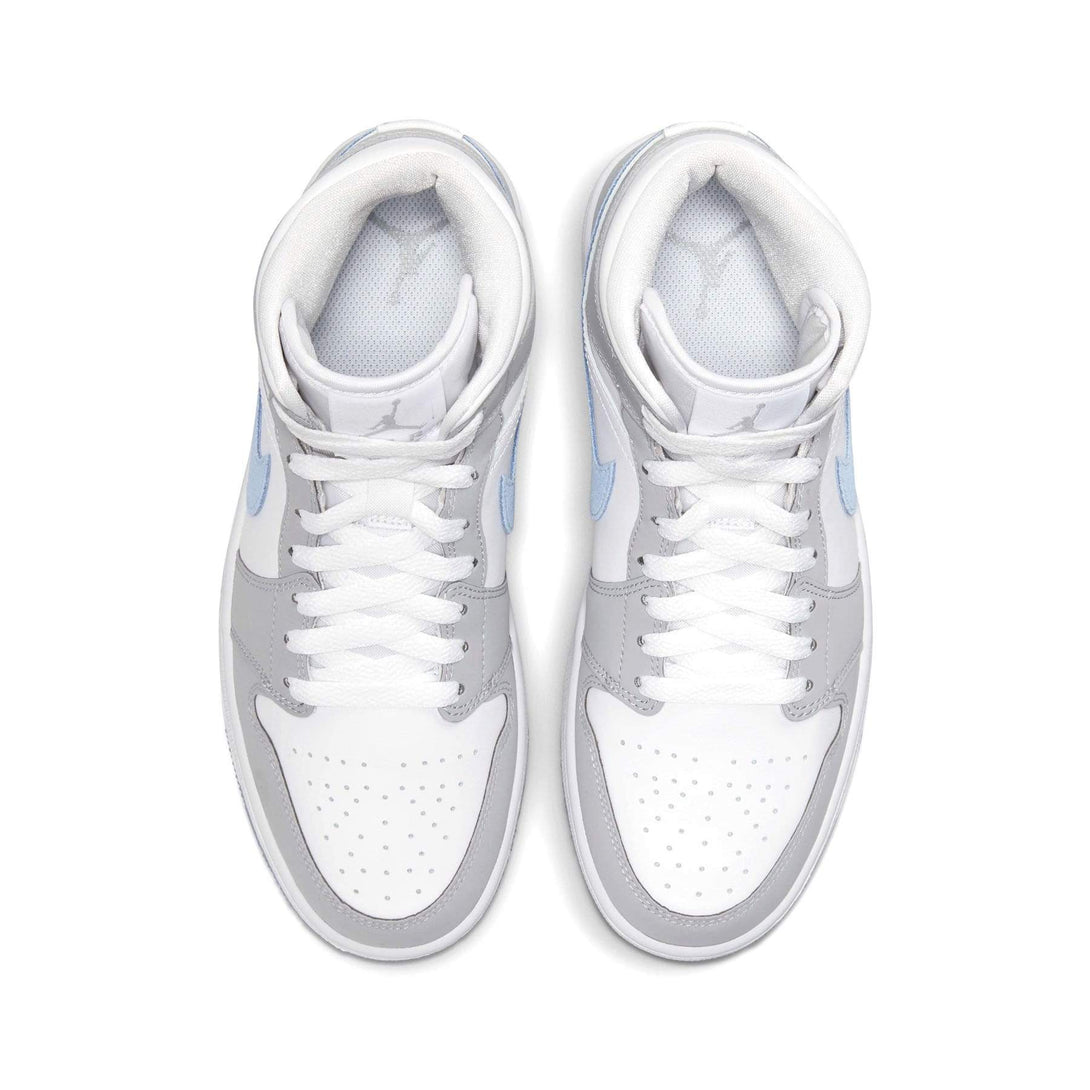 Air Jordan 1 Mid Wmns 'White Wolf Grey'- Streetwear Fashion - ellesey.com