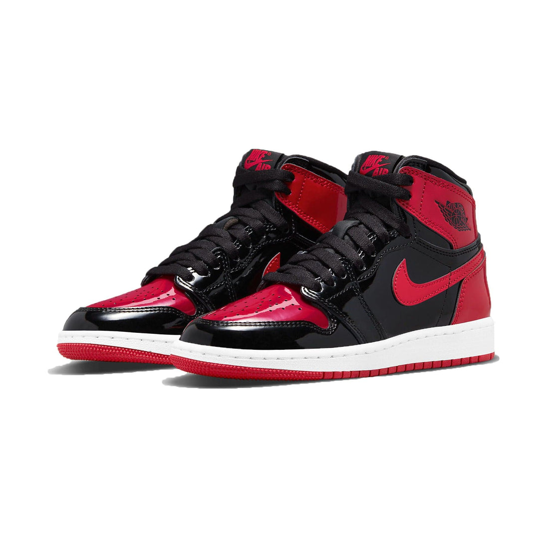 Air Jordan 1 Retro High OG GS 'Patent Bred'- Streetwear Fashion - ellesey.com