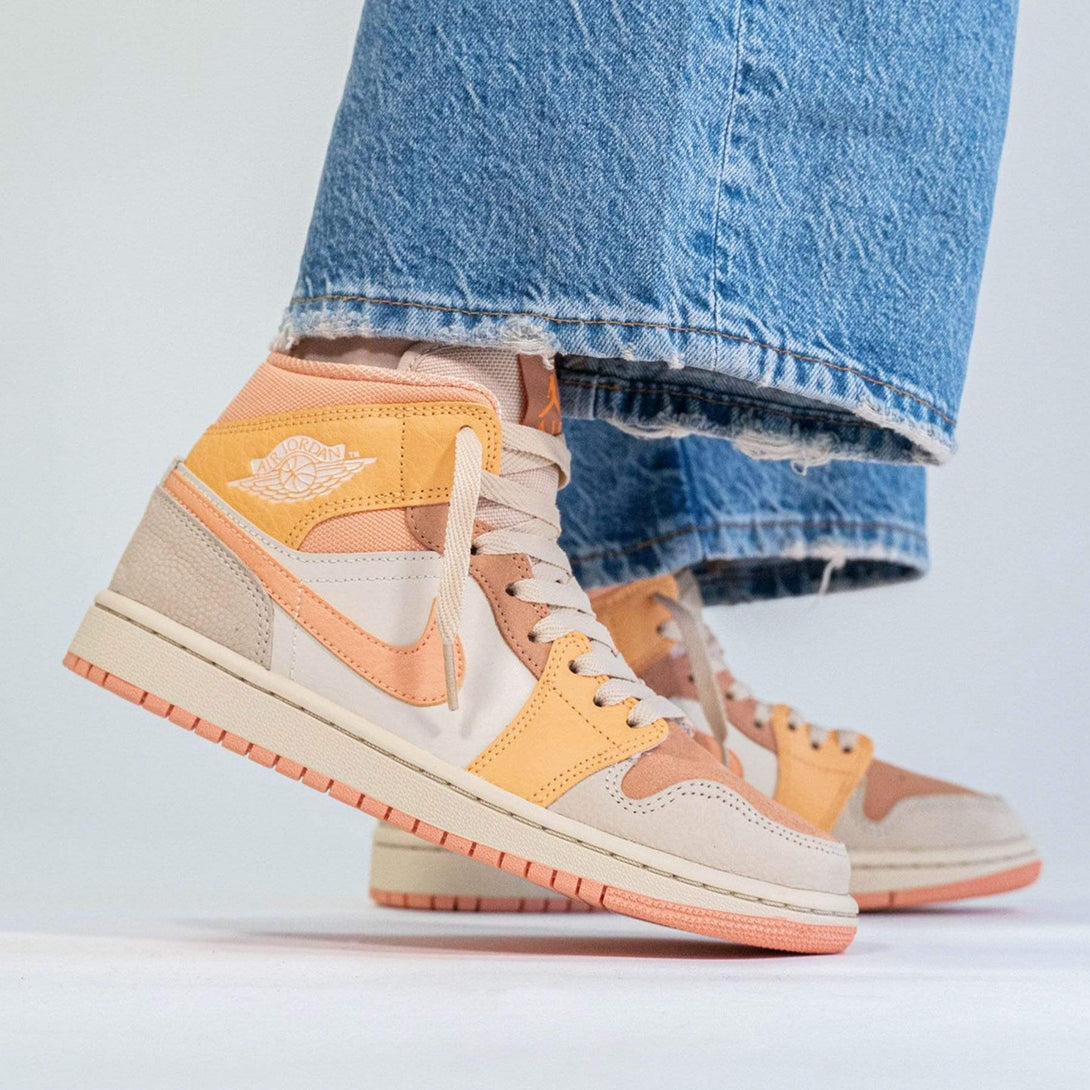 Air Jordan 1 Wmns Mid 'Apricot'- Streetwear Fashion - ellesey.com