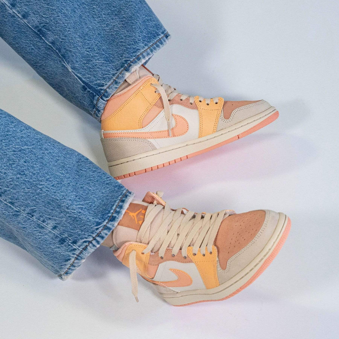 Air Jordan 1 Wmns Mid 'Apricot'- Streetwear Fashion - ellesey.com