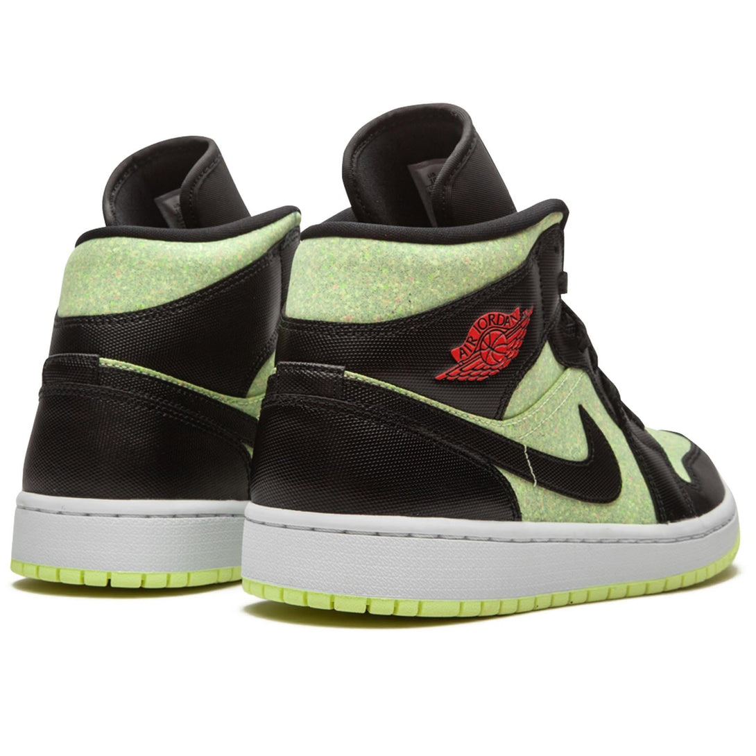 Air Jordan 1 Wmns Mid SE 'Black Barely Volt'- Streetwear Fashion - ellesey.com