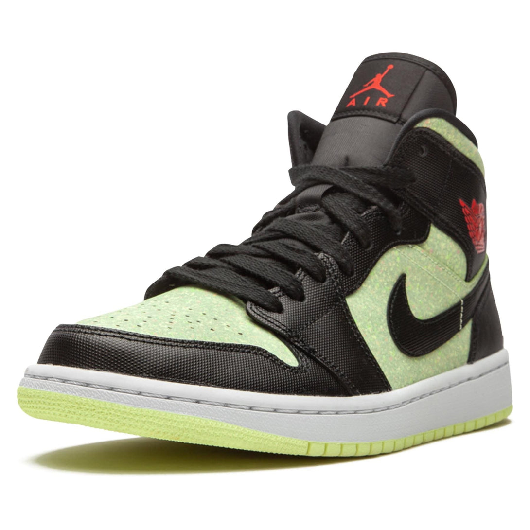 Air Jordan 1 Wmns Mid SE 'Black Barely Volt'- Streetwear Fashion - ellesey.com