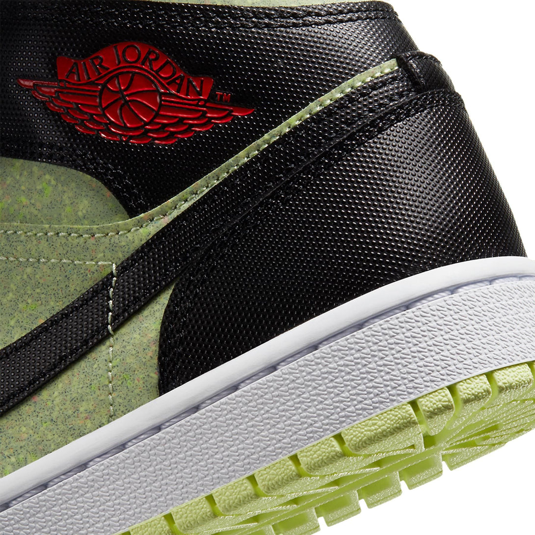 Air Jordan 1 Wmns Mid SE 'Black Barely Volt'- Streetwear Fashion - ellesey.com