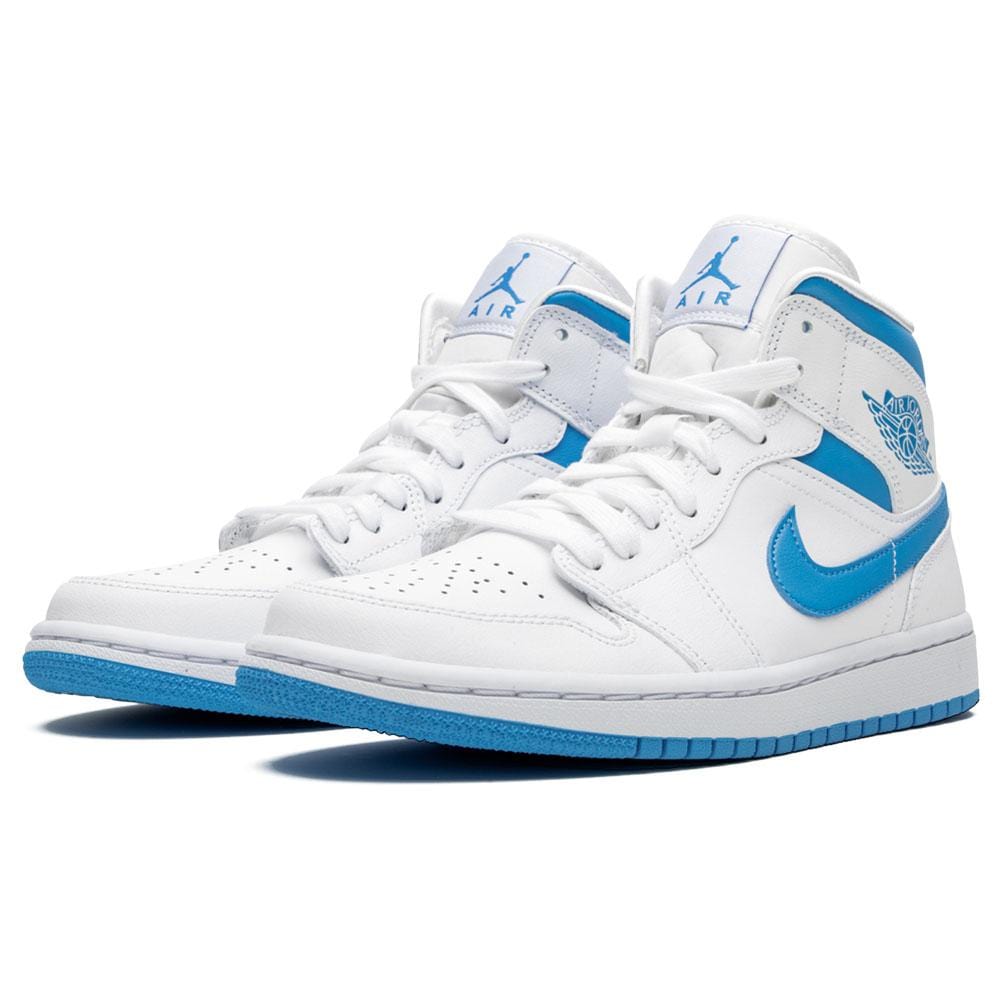 Air Jordan 1 Wmns Mid 'UNC' White Carolina Blue- Streetwear Fashion - ellesey.com