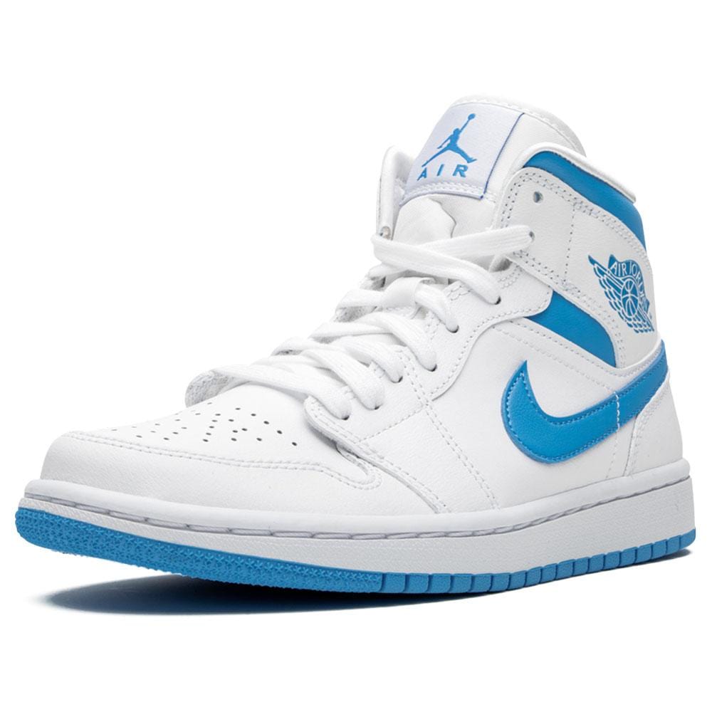 Air Jordan 1 Wmns Mid 'UNC' White Carolina Blue- Streetwear Fashion - ellesey.com