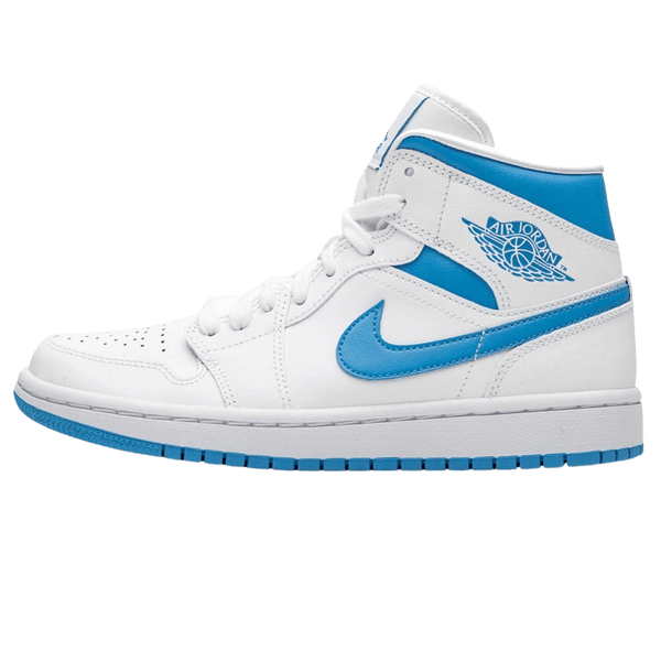 Air Jordan 1 Wmns Mid 'UNC' White Carolina Blue- Streetwear Fashion - ellesey.com