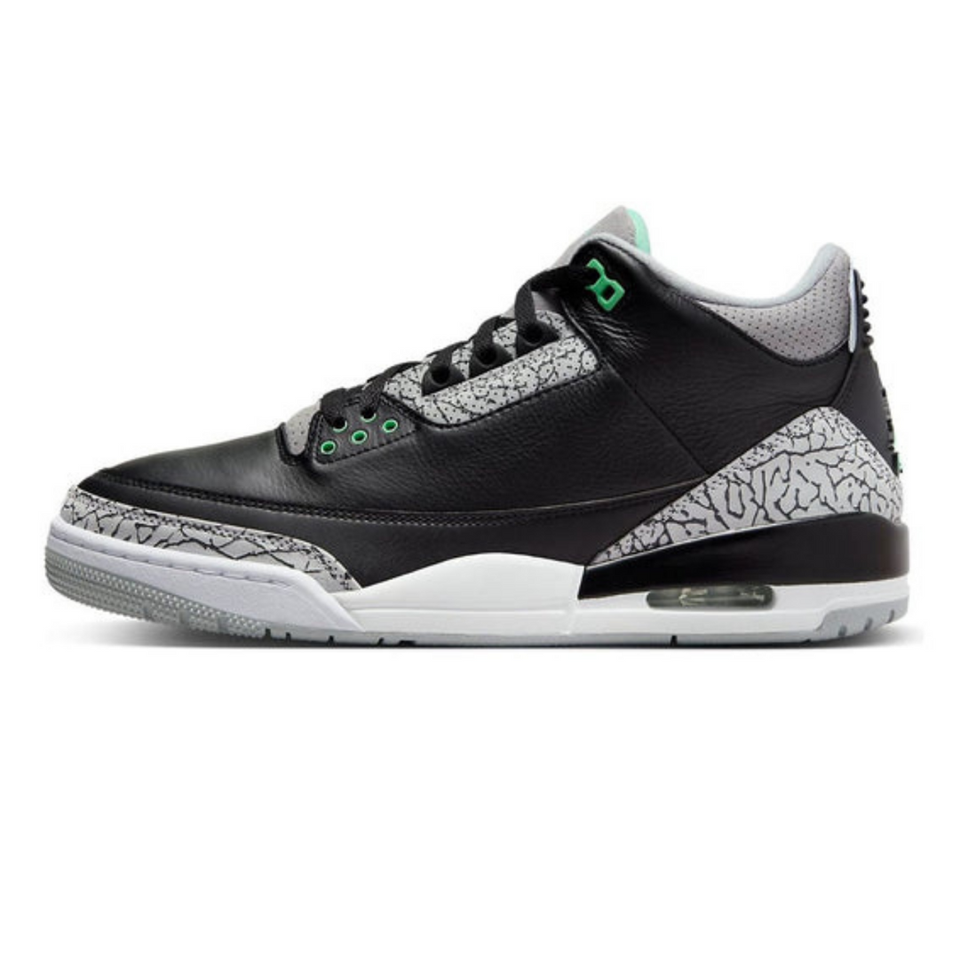 Air Jordan 3 Retro 'Green Glow'- Streetwear Fashion - ellesey.com