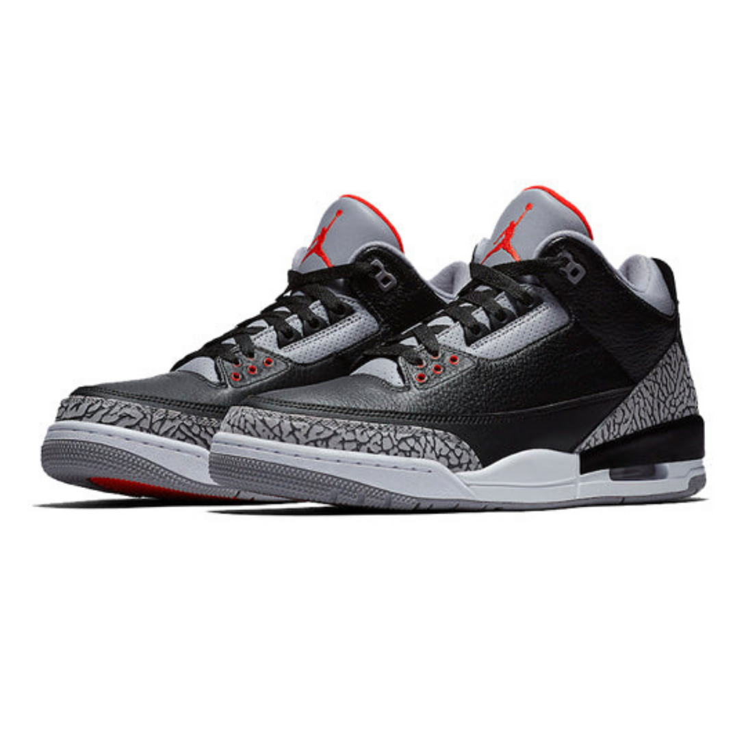 Air Jordan 3 Retro OG 'Black Cement' 2018- Streetwear Fashion - ellesey.com