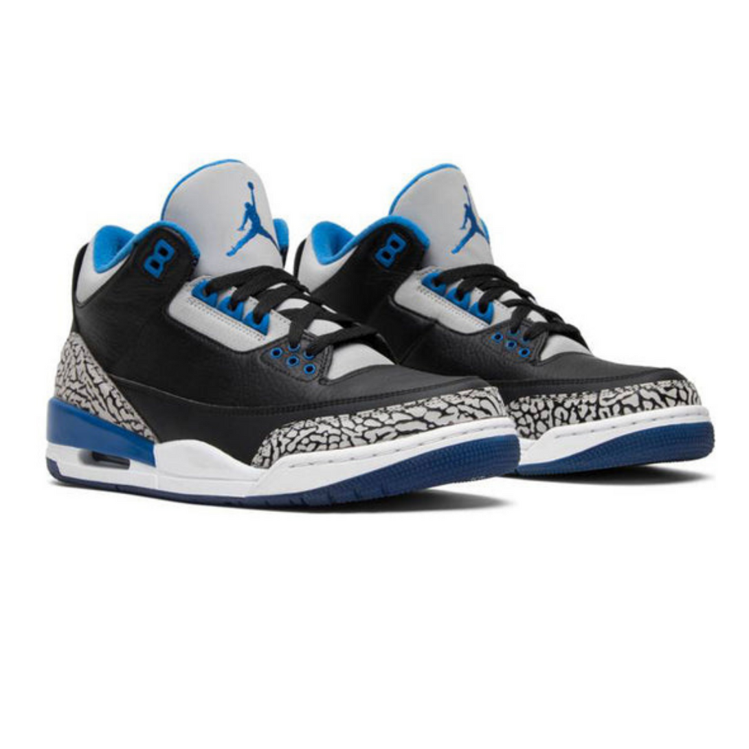 Air Jordan 3 Retro 'Sport Blue'- Streetwear Fashion - ellesey.com