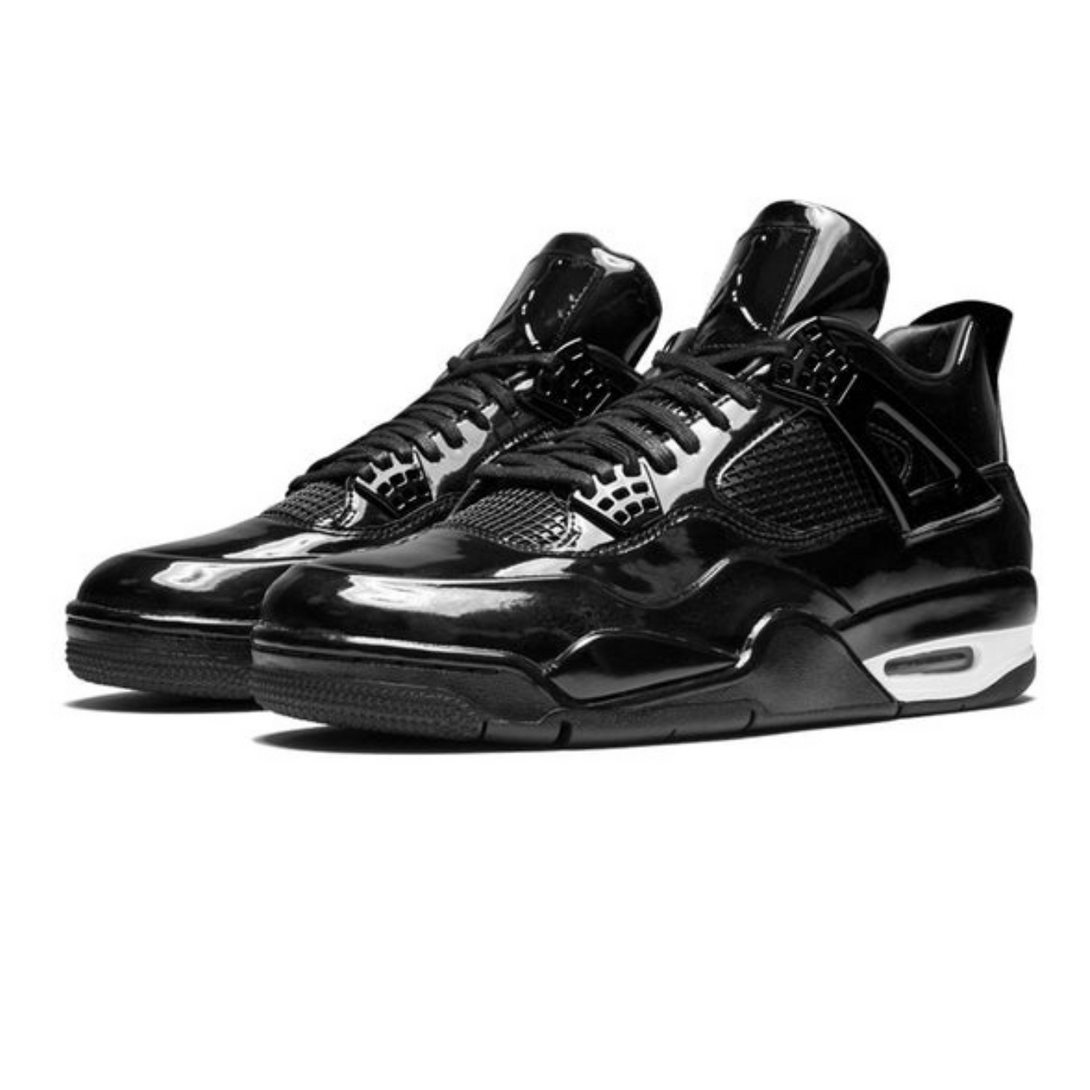 Air Jordan 4 Retro 11Lab4 'Black Patent Leather'- Streetwear Fashion - ellesey.com